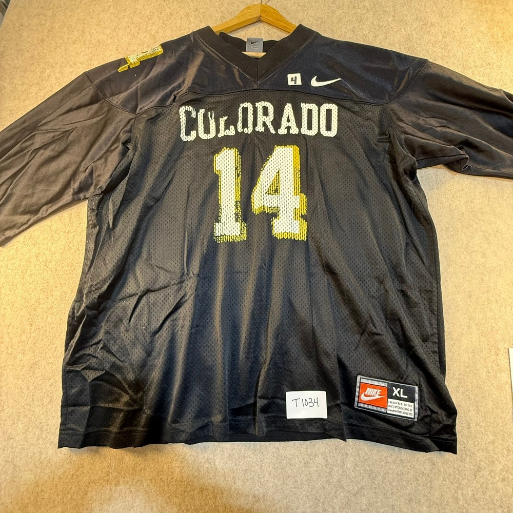 Nike Colorado Buffaloes Jersey Mens XL Black #14 Vintage NCAA Football USA Made